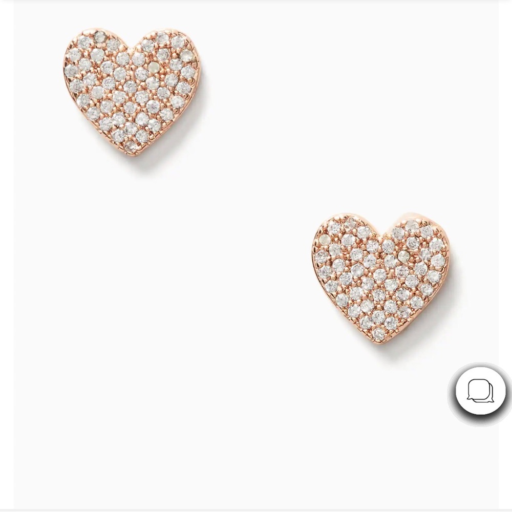 Kate Spade Yours Truly Pave Heart Studs